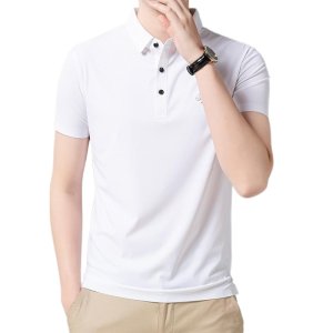 JEEP SPIRIT 비즈니스 캐주얼 남성 반팔 티셔츠LX-90079+양말 증정  흰색  L