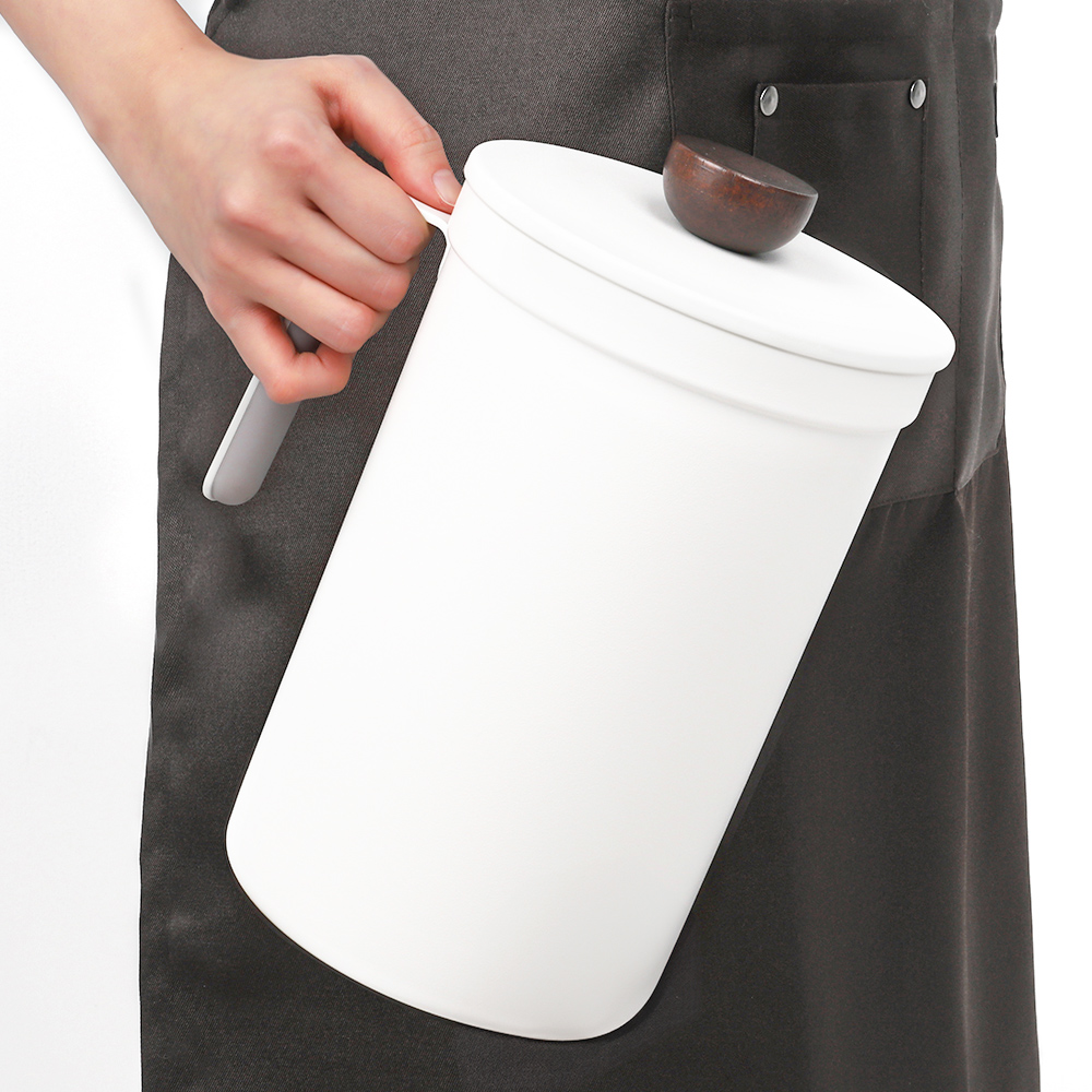 음식물 쓰레기통 3L  스테인리스  아이보리  코멧