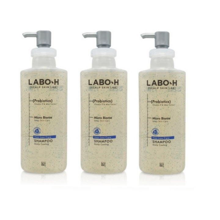 라보에이치 <b>LABO-H 프로바이오틱스</b> 탈모완화 두피쿨링 샴푸  3개  400ml