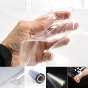 폴리 우레탄비닐 (TPU원단) 투명/반투명  0.5t 폭 112cm