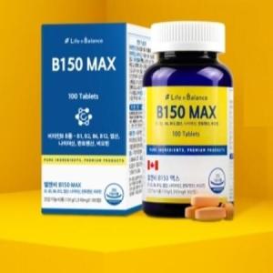 인터샵 수용성 비타민B 군 비오틴 <b>엽산</b> <b>엘엔비</b> B150 MAX 1310MG 100정_MC