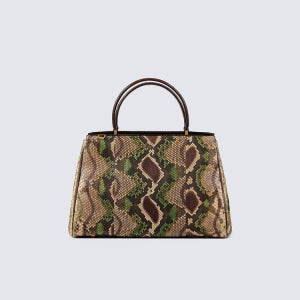 [콜롬보] DIONE SOFT PYTHON TOTE SMALL BROWN NS90D3CDXC