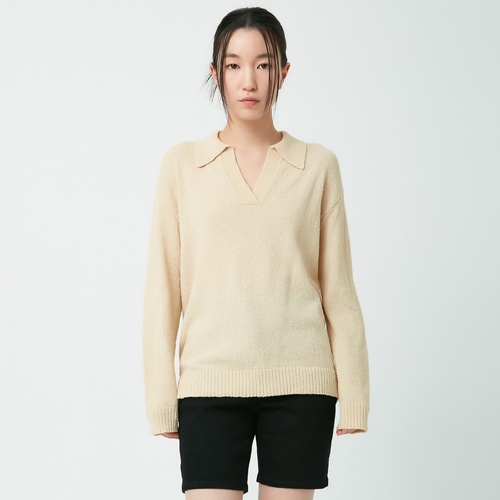 [더블유엠엠] Cozy Loop Collar Knit - 2Colors