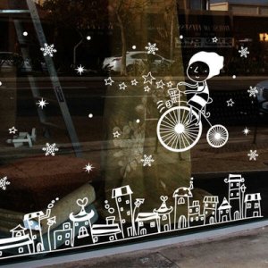 (현대Hmall) 아트박스/꾸밈 ij168-크리스마스날 마법의 자전거를 타고_그래픽스티커