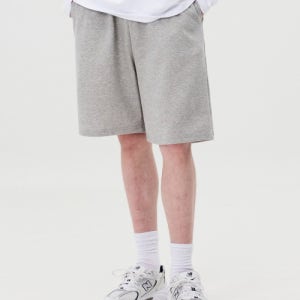 [탑보이] 에센셜 롱 밴딩 하프 스웨트 팬츠 멜란지 TP007TBM