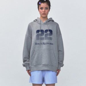 [레스트앤레크레이션] RR 22 LOGO OVERSIZED HOODIE_GREY RR241TP026GREY
