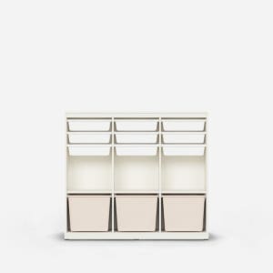 샘키즈 1단 미니박스 수납책장 1305 뉴트럴베이지