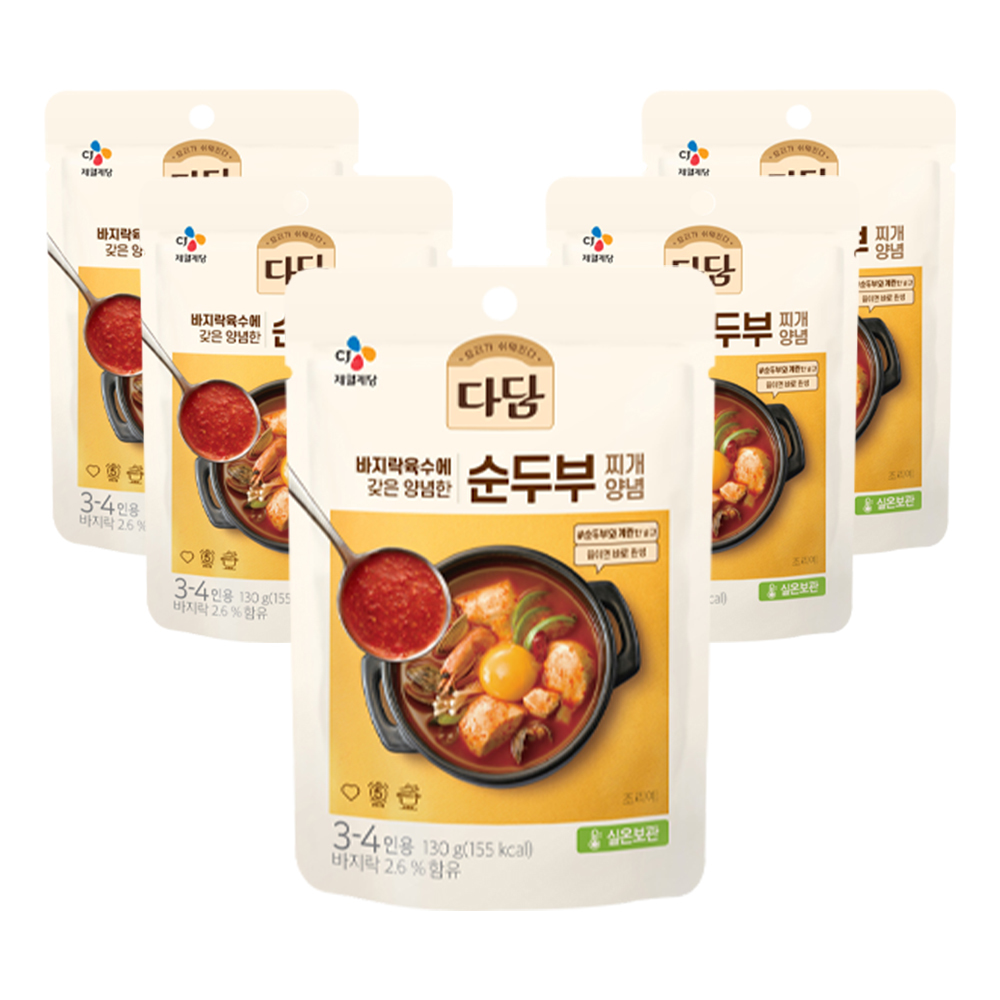 CJ제일제당 가능상품 CJ 다담 차돌순두부찌개 양념 130g