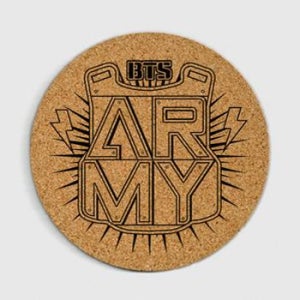 코르크 컵받침 고급형  1도실크인쇄