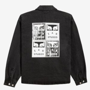 아이앱스튜디오 오베이 페인터스 셔츠 자켓 더스티 블랙 63020052 G118 아이앱 스튜디오 x 71568225