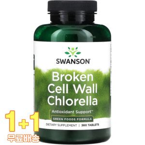 라이프익스텐션 Swanson 브로큰 셀 월 클로렐라 Broken Cell Wall Chlorella 360정 2개