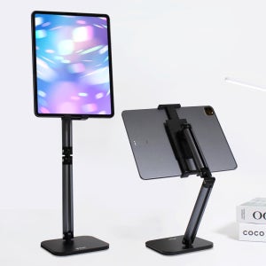 크윈 50cm 높이조절 책상 침대 다용도 태블릿 스탠드 거치대  스페이스 그레이