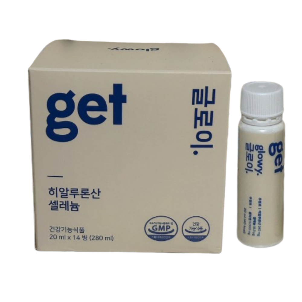 바이너랩 겟글로이 (2주분) <b>히알루론산</b> 셀레늄 액상형 복숭아맛  20ml  14개