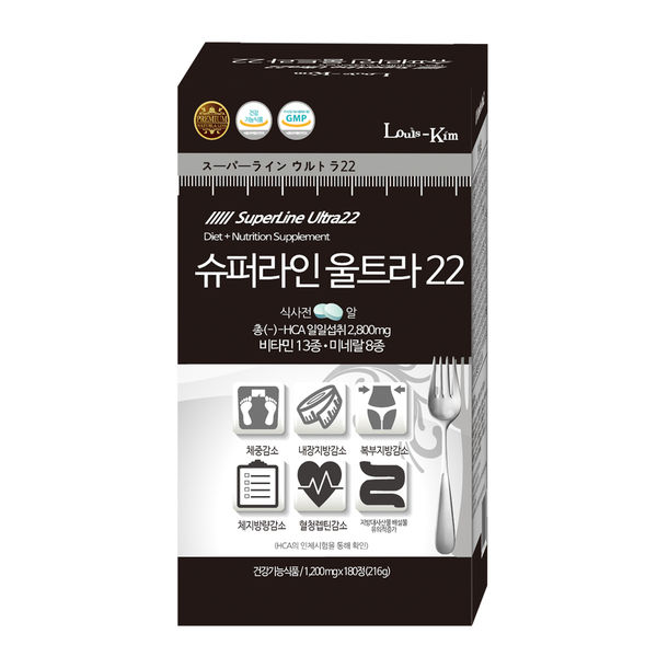 <b>뉴트리바이오텍</b> 슈퍼라인 울트라22 다이어트보조식품  180정  1개