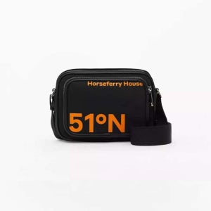 버버리 PADDY NYLON 호스페리 크로스백 BLACK ORANGE 80644481 8064448