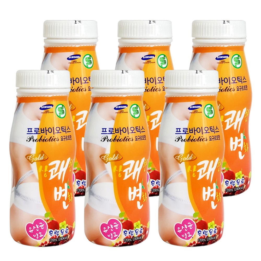 유산균음료 마시는<b>프로바이오틱스</b> + <b>아주약품</b> 로젠지캔디  120ml  6개