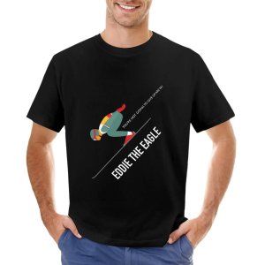에디 독수리-대체 영화 포스터 티셔츠  남성 그래픽 티셔츠  크고 키 큰 티셔츠
