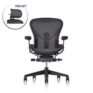 허먼밀러 뉴 에어론 체어 풀 그라파이트 (12년 보증) 헤드레스트 증정