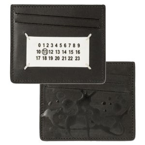메종마르지엘라 페인팅 넘버링 로고 카드 홀더 블랙 S35UI0432 P0548 H8601 메종 마르지엘라 11 넘버 페인트 이펙트 카드홀더