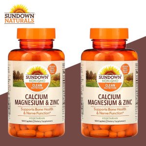 Sundown Naturals Calcium Magnesium Zinc 100캐플렛 2개