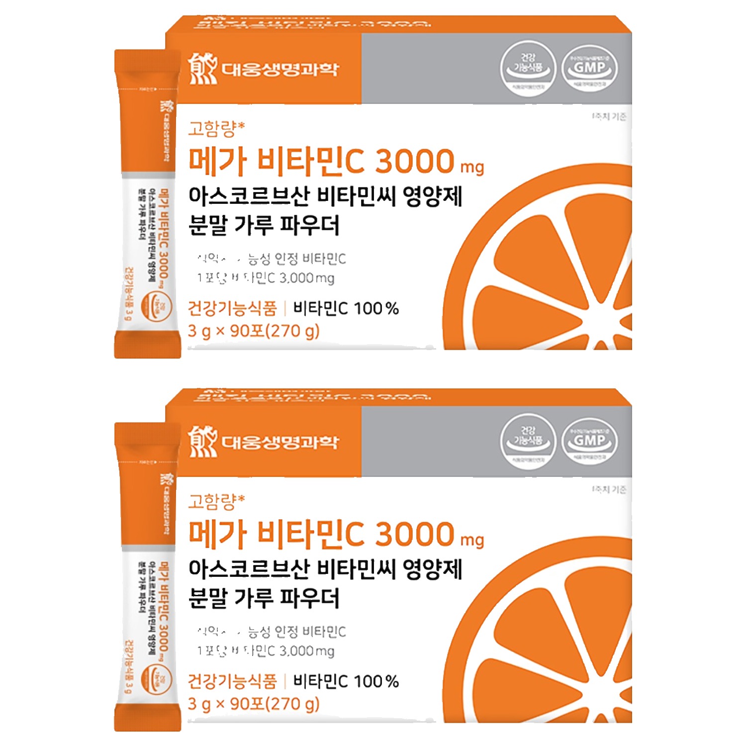 대웅생명과학 메가 비타민C 3000 <b>아스코르브산</b> 비타민씨 영양제 분말 가루 파우더 90p