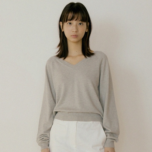 [링서울] merino wool V-neck knit top (3color)