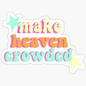 HEAVEN CROWDED 스티커 만들기 - 스티커 그래픽 - 물병 노트북 전화 자동차 창문 스크랩북 스티커