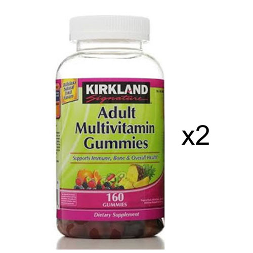 커클랜드 어덜트 성인 <b>멀티비타민</b> 320구미 - Kirkland Signature Adult <b>Multivitamin</b> 320Gummies  160정  2개