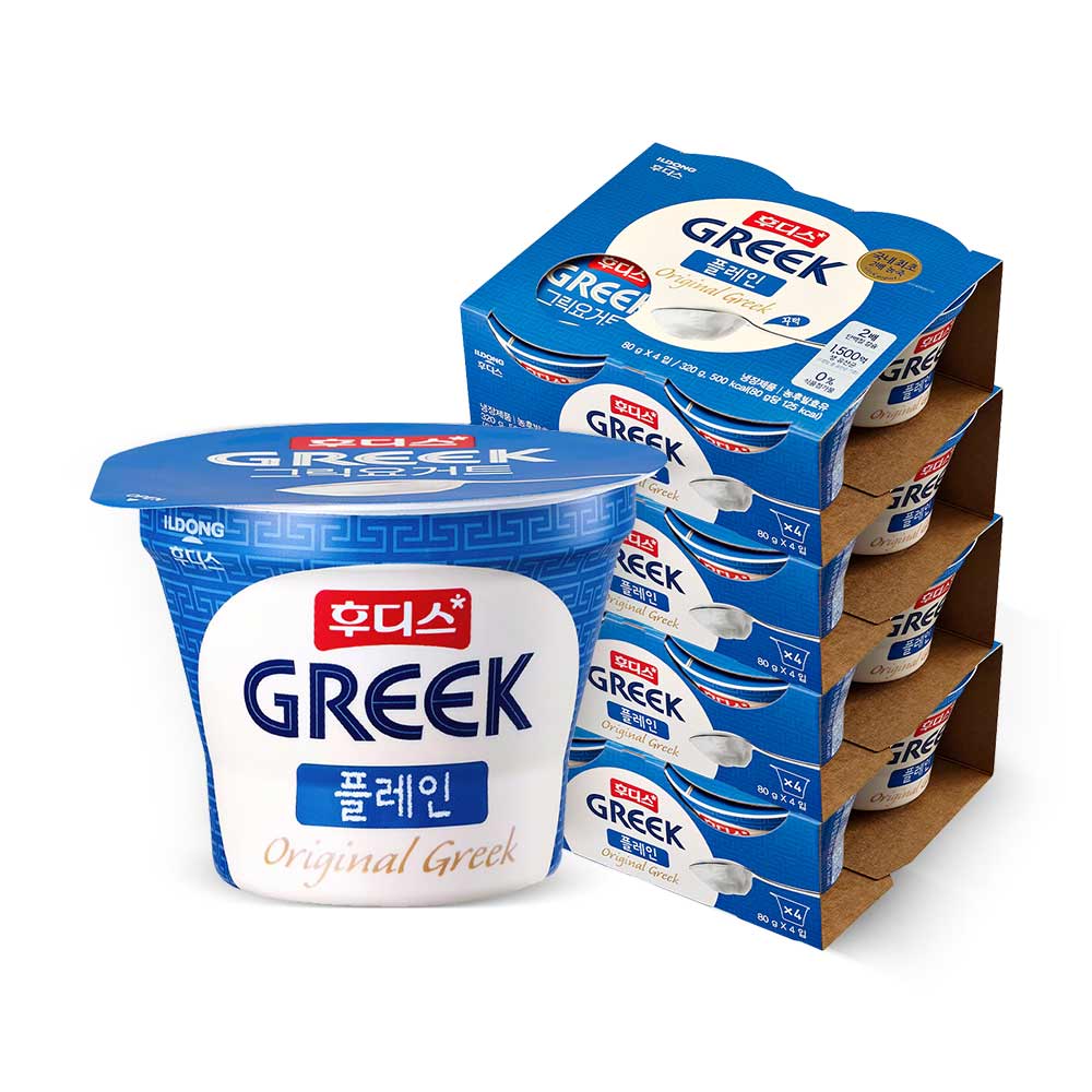 Foodis Greek Yogurt Plain 80g, 16 Count