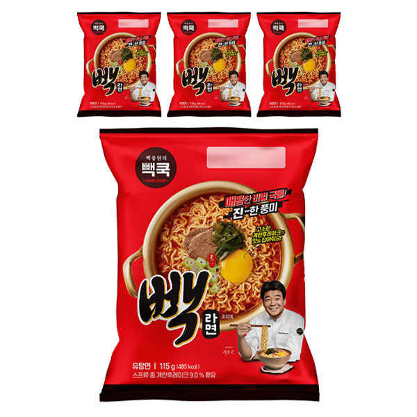 백쿡 빽라면 115g  4개