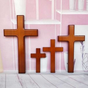 에스셀러 원목 벽걸이 십자가 기독교 교회 장식 기도실 인테리어