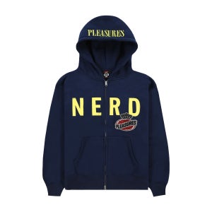 너드 X 플레져스 후드 집업 네이비 P23N002