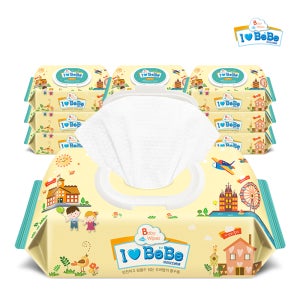 아이러브베베 아이보리 72매 10팩 캡형 아기물티슈