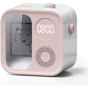 636258 일본직구 네루 냥 하품 시계 새로운 스타일 선물 알람 자동 회전 펠라펠 동영상 USB 충전