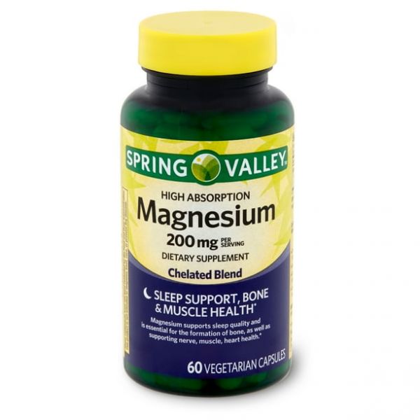 Spring Health Valley 고흡수 마그네슘 200mg 60캡슐 비타민 가이드  1개  60정