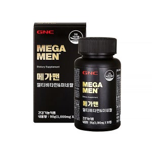 GNC 메가맨 멀티비타민&미네랄 1,000mg X 90정
