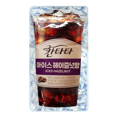 칸타타 아이스 헤이즐넛향 커피음료