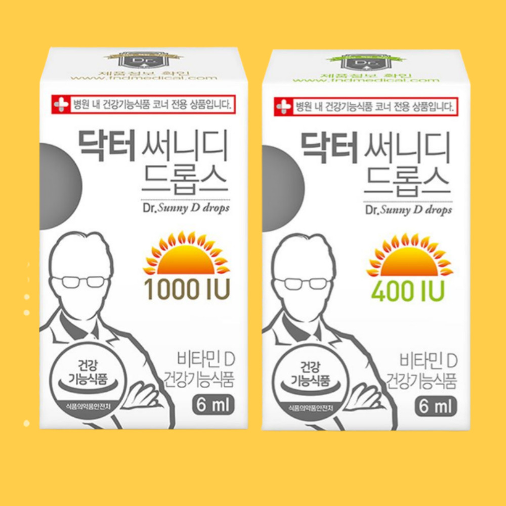 <b>닥터 써니디 드롭스</b> 1000IU 신생아 유아 어린이 임산부 돌아기 비타민D  1개  6ml