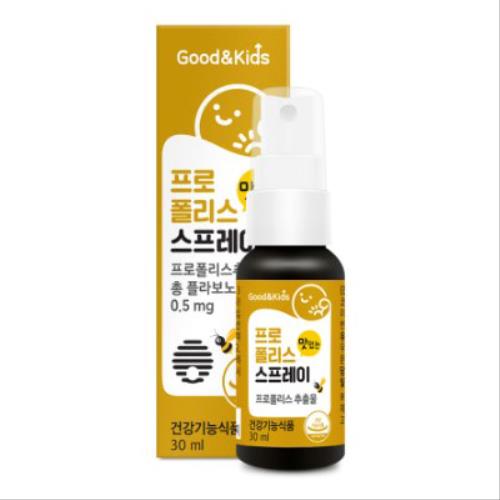 <b>내츄럴플러스</b> 굿앤키즈 프로폴리스 맛있는 스프레이 30ml 어린이 유아 인후 <b>비염</b> 구내염  1개