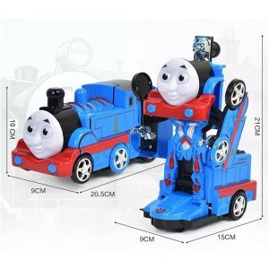 토마스 전기 기차 변신 로봇 음악 소리 조명 장난감 교육호환 생일 선물  한개옵션0