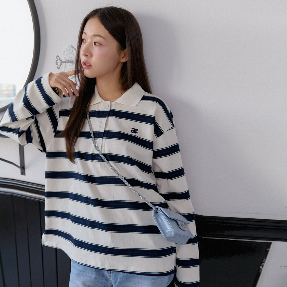 아노에틱 ANC STRIPE RUGBY T-SHIRTS