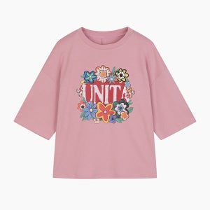 [베네통]2024 SUMMER 캔디로 패치 티셔츠 BATS57431PK