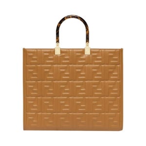 펜디 선샤인 미디움 레더 쇼퍼백 브라운 8BH386AMCVF0NYJ 67838252