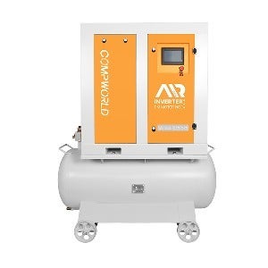 콤프월드 스크류 인버터 탱크일체형 저소음 CDV-T-10 에어 콤프레샤 PM모터 채용 10마력 180L