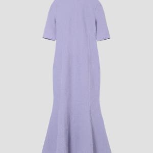 마메 쿠로구치 퍼플 시어링 자카드 머메이드 드레스 MM24SS-JS013