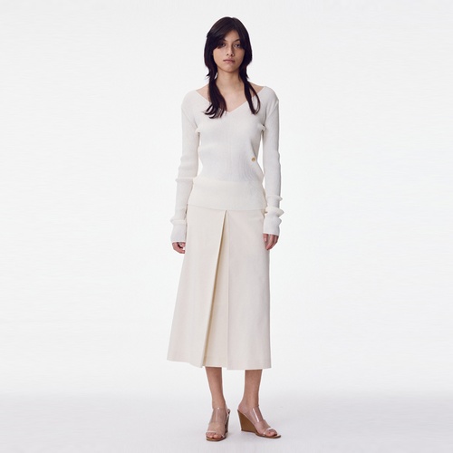 [메종마레] Inverted Pleat Skirt, Ivory