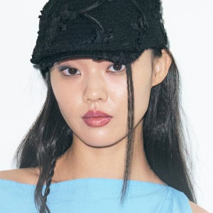 [포에지담] CORSAGE FLAT CAP IN BLACK P243-15063