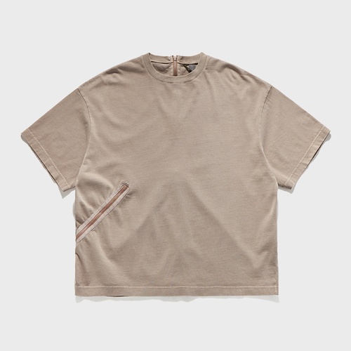 [언어펙티드] ZIP DETAIL T-SHIRT / BEIGE