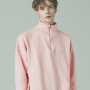 [테디팝] TDYP 로고 하프집업 스웨트 셔츠 [BABY PINK] TPBSSAAN01PK