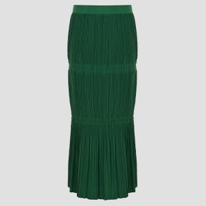 아키라나카 그린 아비 개더 플리츠 스커트 AR2458-GR